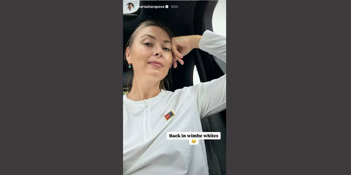 Picture via Instagram stories @mariasharapova dated July 5, 2025.